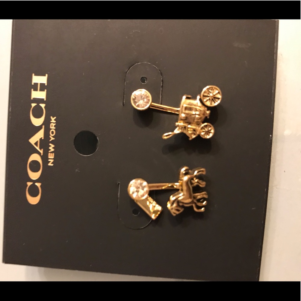 NWT Coach Horse and Carriage earrings